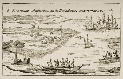 Fort and settlement of New Amsterdam on Manhattan Island in the 1620s by Reverend Samuel Manning